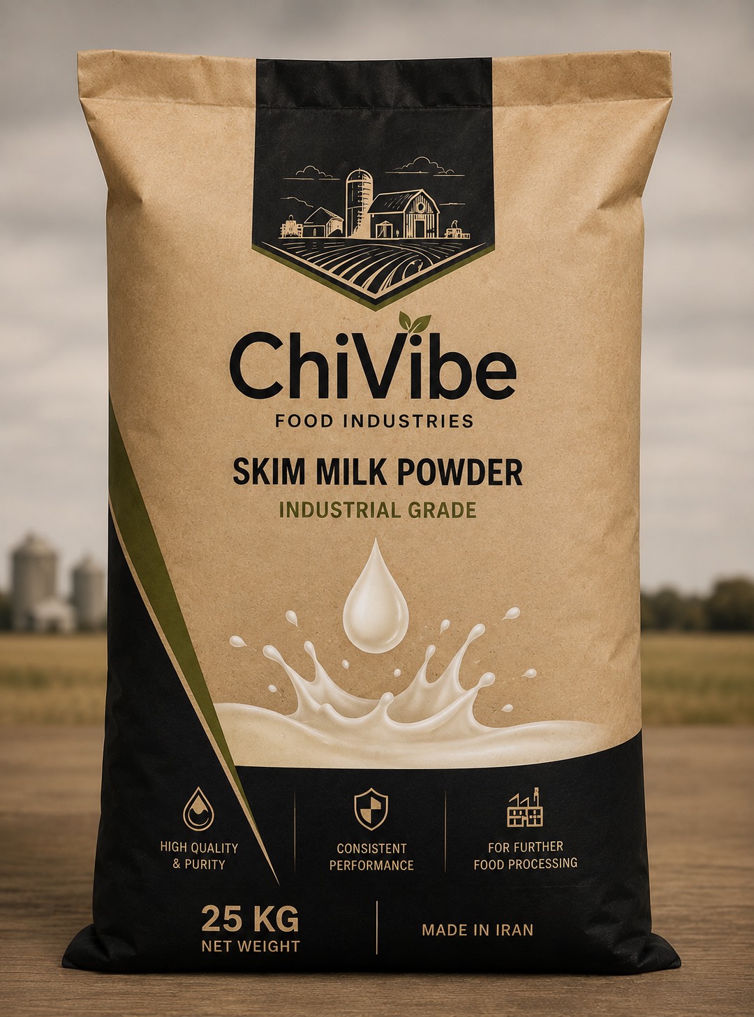 Industrial skim milk powder in bulk for dairy ingredient applications