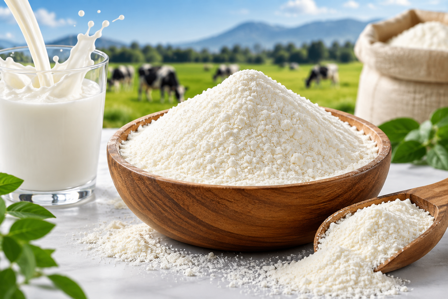 Instant skimmed milk powder with high solubility for B2B food manufacturing